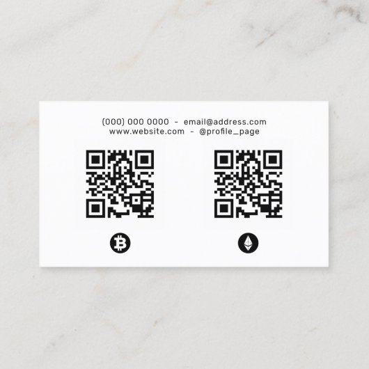 幾何モダンスタイル暗号 名刺 (裏面)