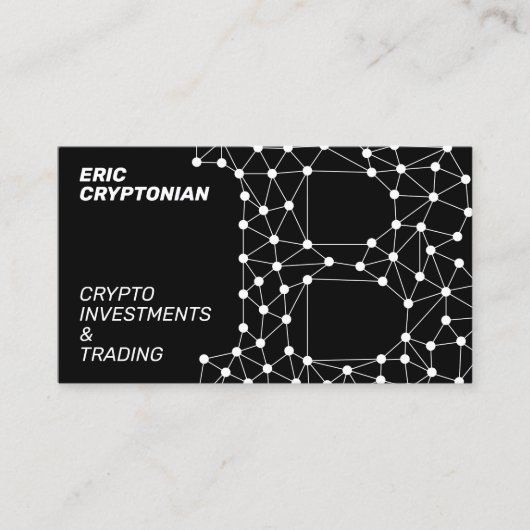 幾何モダンスタイル暗号  名刺 (正面)