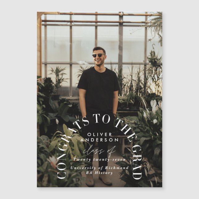 幾何モダンタイポグラフィフォトアーチ卒業 (正面)