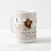 幾何モダンタイポグラフィフォトアーチ卒業 コーヒーマグカップ (正面左)