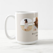 幾何モダンタイポグラフィフォトアーチ卒業 コーヒーマグカップ (左)