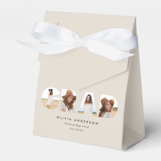 幾何モダンタイポグラフィフォトアーチ卒業 フェイバーボックス (正面サイド)