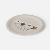 幾何モダンタイポグラフィフォトアーチ卒業 ペーパープレート (アングル)