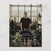 幾何モダンタイポグラフィフォトアーチ卒業 ポストカード (正面)