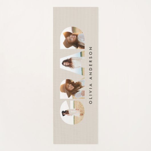 幾何モダンタイポグラフィフォトアーチ卒業 ヨガマット