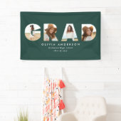 幾何モダンタイポグラフィフォトアーチ卒業 横断幕 (インサイチュ)