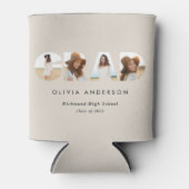 幾何モダンタイポグラフィフォトアーチ卒業 缶クーラー (正面)