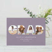 幾何モダンタイポグラフィ数々の写真卒業 案内状 (スタンド正面)