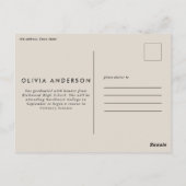 幾何モダンタイポグラフィ4写真卒業 ポストカード (裏面)