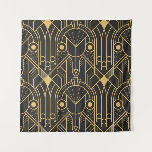 幾何モダンタイルアールデコ タペストリー (正面)