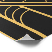 幾何モダンタイルアールデコ ポスター (角)