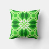 幾何モダンタイル模様エメラルドグリーン クッション (裏面)