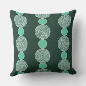 幾何モダンターコイズ円パターン クッション (裏面)