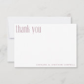 幾何モダンダスティ薄紫カスタムブライダルシャワー サンキューカード (正面)