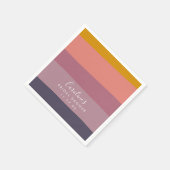 幾何モダンダスティ薄紫カスタムブライダルシャワー スタンダードカクテルナプキン (角)