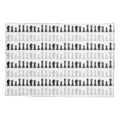 幾何モダンチェス駒のゲームパターン 枕カバー (裏面)