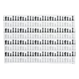 幾何モダンチェス駒のゲームパターン 枕カバー