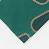 幾何モダンティール(緑がかった色)三角形 フリースブランケット (角)
