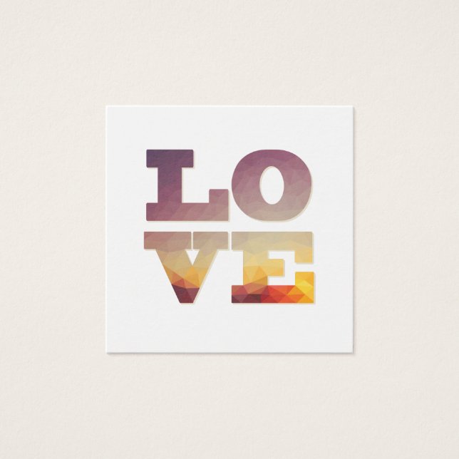 幾何モダンデザインラブワードカード (正面)