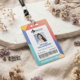 幾何モダンデザイン医療写真IDとロゴ バッジ