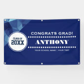 幾何モダンデザイン卒業パーティバナー 横断幕 (横)