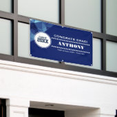 幾何モダンデザイン卒業パーティー 横断幕 (ビルの外側)