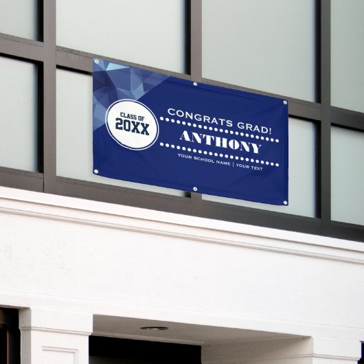 幾何モダンデザイン卒業パーティー 横断幕 (ビルの外側)