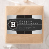 幾何モダンデザイン差出人住所 ラベル (インサイチュ)