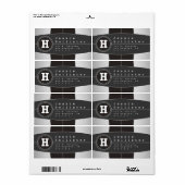 幾何モダンデザイン差出人住所 ラベル (フルシート)