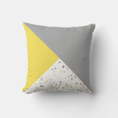 幾何モダントレンディーイエローグレーテラッツォ クッション (正面)