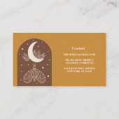 幾何モダンニュートラルトーンヨガビジネスカード 名刺 (裏面)