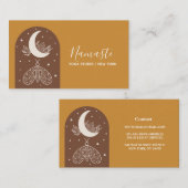 幾何モダンニュートラルトーンヨガビジネスカード 名刺 (正面/裏面)