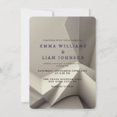 幾何モダンニュートラル結婚式招待状 招待状 (正面)