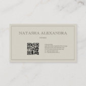 幾何モダンニュートラル自然リーフ 名刺 (裏面)