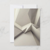 幾何モダンニュートラル銀スタイルRSVPカード 出欠カード (裏面)