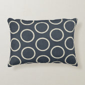 幾何モダンネイビーブルーアクセント枕 アクセントクッション (正面)