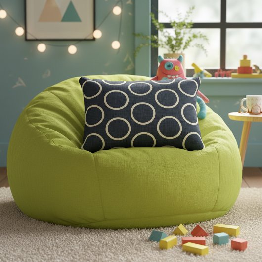 幾何モダンネイビーブルーアクセント枕 アクセントクッション