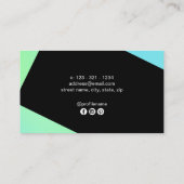 幾何モダンネイルアーティスト名刺 名刺 (裏面)