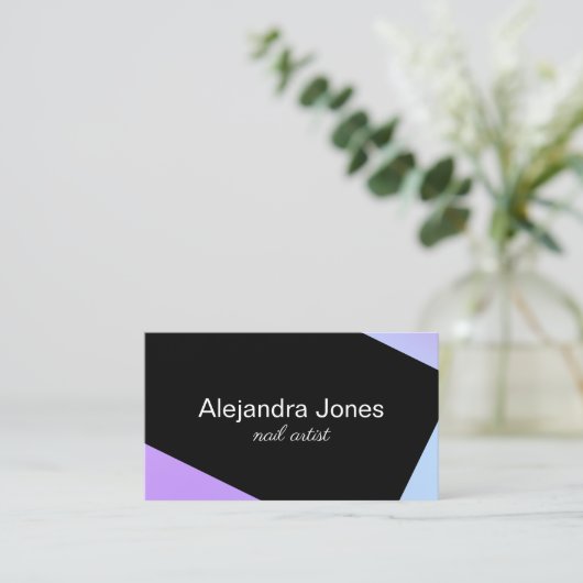 幾何モダンネイルアーティスト名刺 名刺 (スタンド正面)