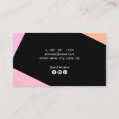 幾何モダンネイルアーティスト名刺 名刺 (裏面)