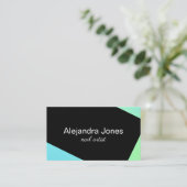 幾何モダンネイルアーティスト名刺 名刺 (スタンド正面)