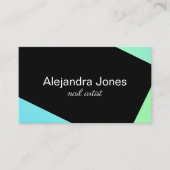 幾何モダンネイルアーティスト名刺 名刺 (正面)