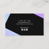 幾何モダンネイルアーティスト名刺 名刺 (裏面)