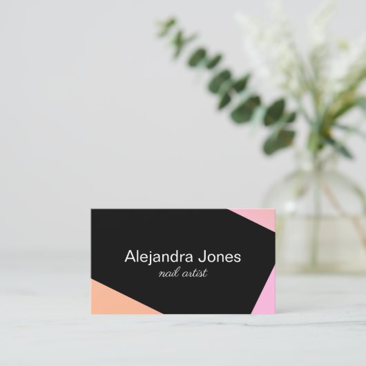 幾何モダンネイルアーティスト名刺 名刺 (スタンド正面)