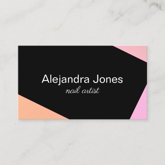 幾何モダンネイルアーティスト名刺 名刺 (正面)