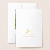 幾何モダンハートフォトバレンタインデー 箔カード (裏面封筒付き)