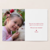 幾何モダンハートフォトバレンタインデー 箔カード (内部)