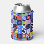 幾何モダンバウハウスネオメンフィスパターン 缶クーラー (缶正面)