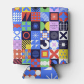 幾何モダンバウハウスネオメンフィスパターン 缶クーラー (裏面)