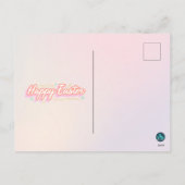 幾何モダンバニー復活祭 シーズンポストカード (裏面)